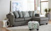 7810 Reversable Sofa with Chaise in Booyah Silver